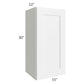 RTA Aspen White Shaker 15" x 30" Wall Cabinet with 1 Decorative End Panel