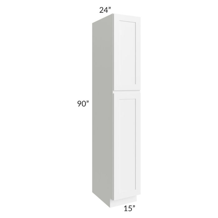 RTA Aspen White Shaker 15" x 90" Wall Pantry with 1 Roll Out Tray