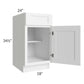 RTA Aspen White Shaker 18" Base Cabinet with 2 Decorative End Panels