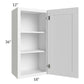 RTA Aspen White Shaker 18" x 36" Wall Cabinet with Glass Door