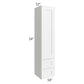 RTA Aspen White Shaker 18" x 54" Wall Cabinet With Drawers with Glass Door