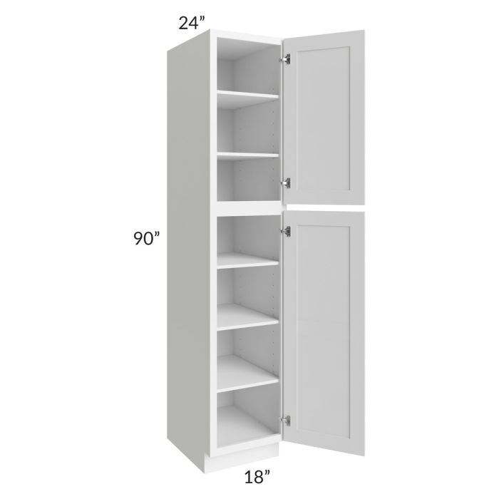 RTA Aspen White Shaker 18" x 90" Wall Pantry with 4 Roll Out Trays