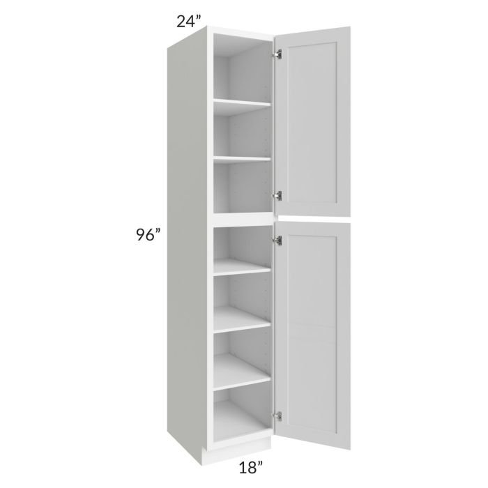 RTA Aspen White Shaker 18" x 96" Wall Pantry with 2 Roll Out Trays