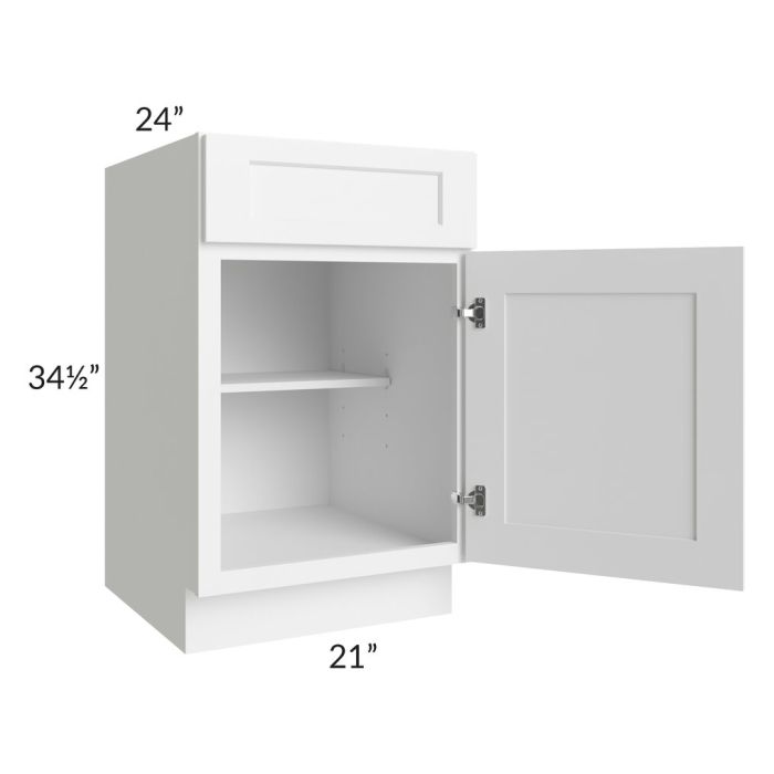 RTA Aspen White Shaker 21" Base Cabinet