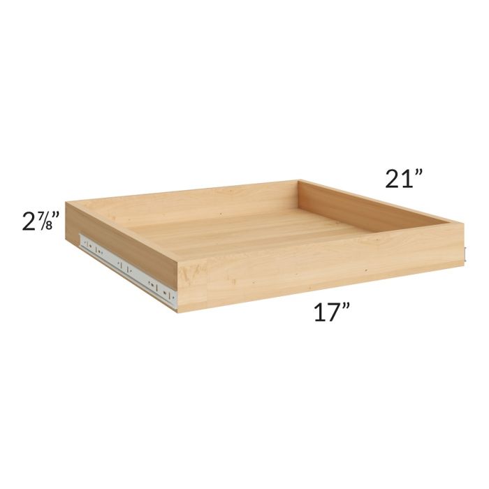 RTA Aspen White Shaker 21" Roll Out Tray with a Dovetailed Drawer Box