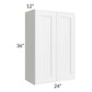 RTA Aspen White Shaker 24" x 36" Wall Cabinet with 2 Decorative End Panels