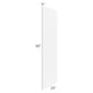 RTA Aspen White Shaker 24" x 84" Refrigerator End Panel - No Cut