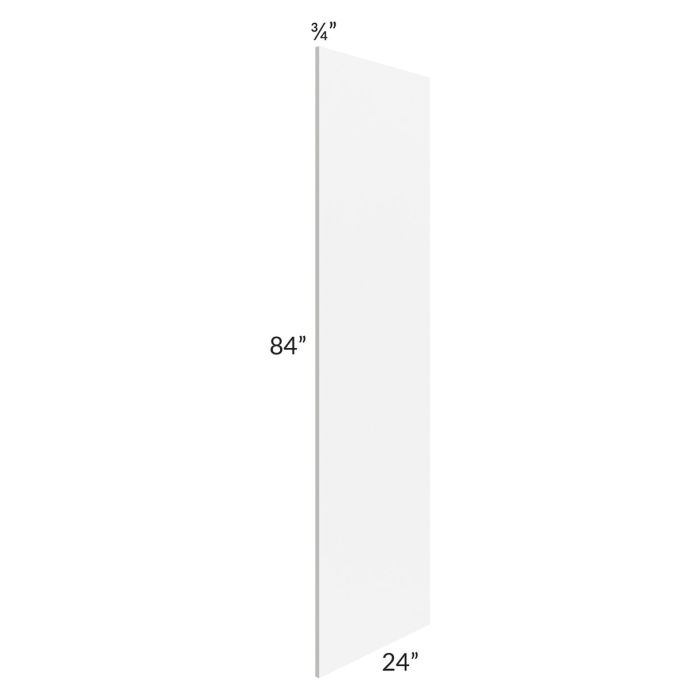 RTA Aspen White Shaker 24" x 84" Refrigerator End Panel - No Cut