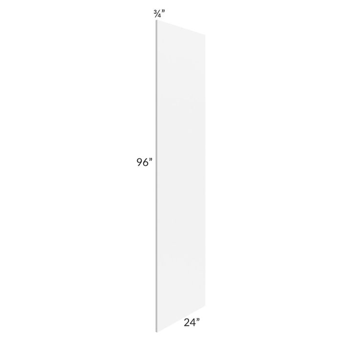 RTA Aspen White Shaker 24" x 96" Refrigerator End Panel - No Cut