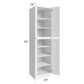 RTA Aspen White Shaker 24" x 96" Wall Pantry with 2 Roll Out Trays