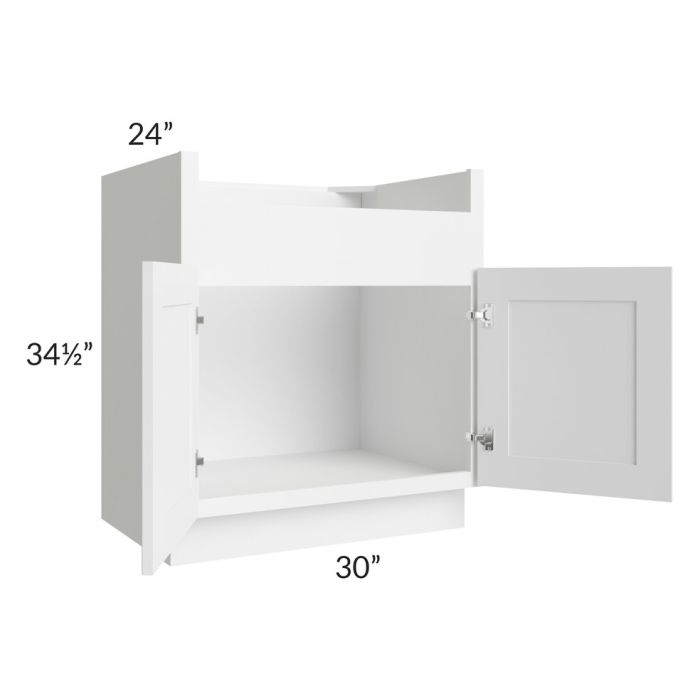 RTA Aspen White Shaker 30" Farm Sink Base Cabinet
