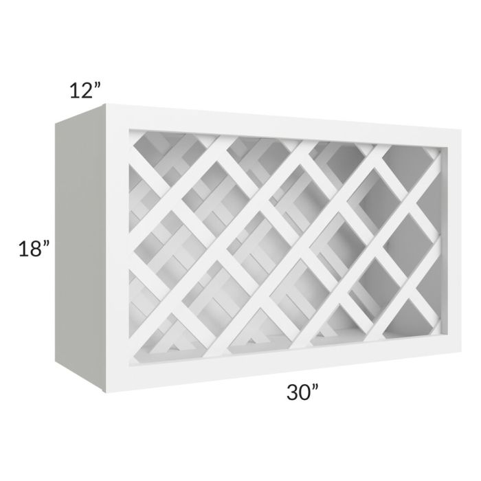 RTA Aspen White Shaker 30" x 18" Wine Rack Cabinet