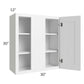 RTA Aspen White Shaker 30" x 30" Blind Wall Cabinet