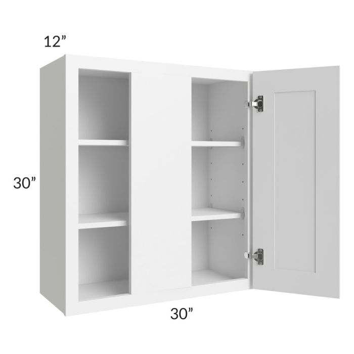 RTA Aspen White Shaker 30" x 30" Blind Wall Cabinet