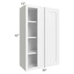 RTA Aspen White Shaker 30" x 42" Blind Wall Cabinet