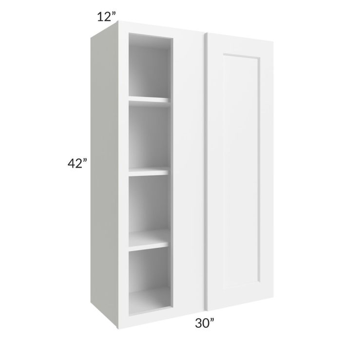 RTA Aspen White Shaker 30" x 42" Blind Wall Cabinet