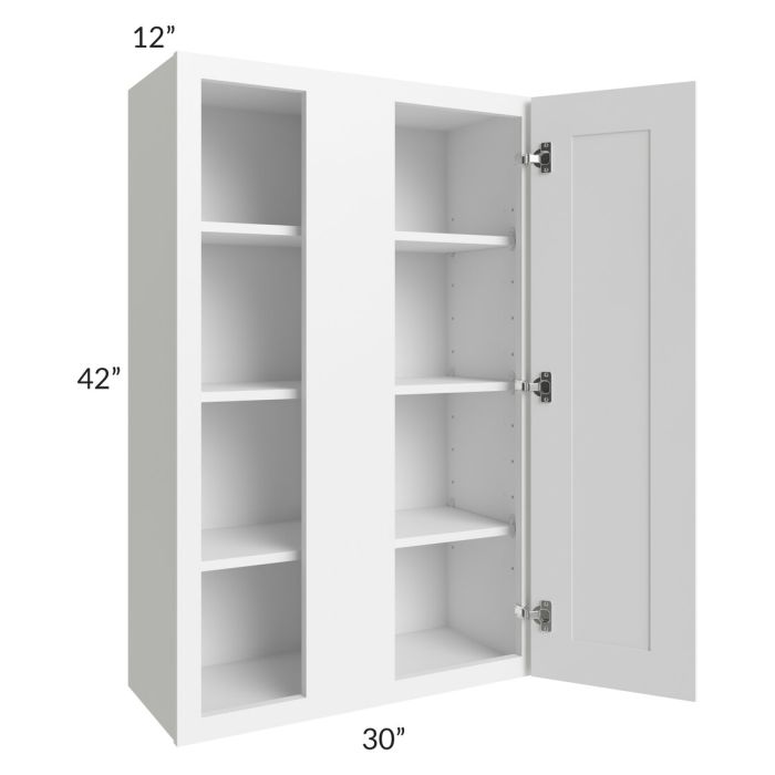 RTA Aspen White Shaker 30" x 42" Blind Wall Cabinet