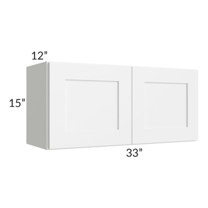 RTA Aspen White Shaker 33" x 15" Wall Cabinet