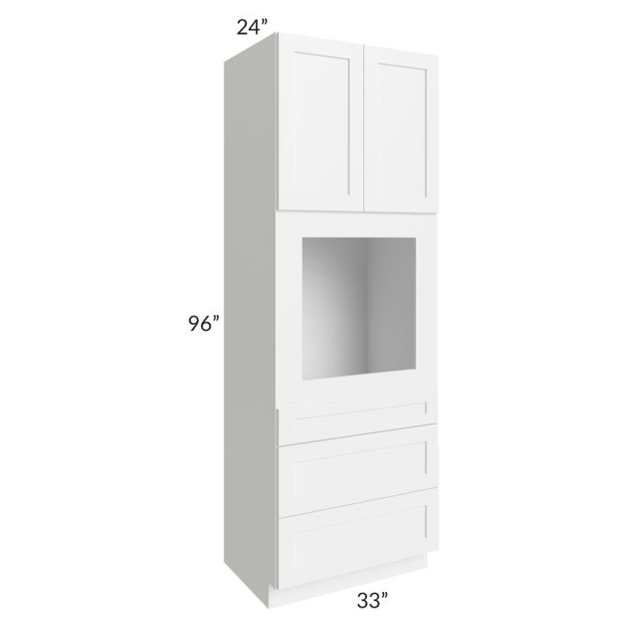 RTA Aspen White Shaker 33" x 96" Oven Cabinet