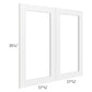 RTA Aspen White Shaker 36" x 36" Glass Door Only with Glass Included