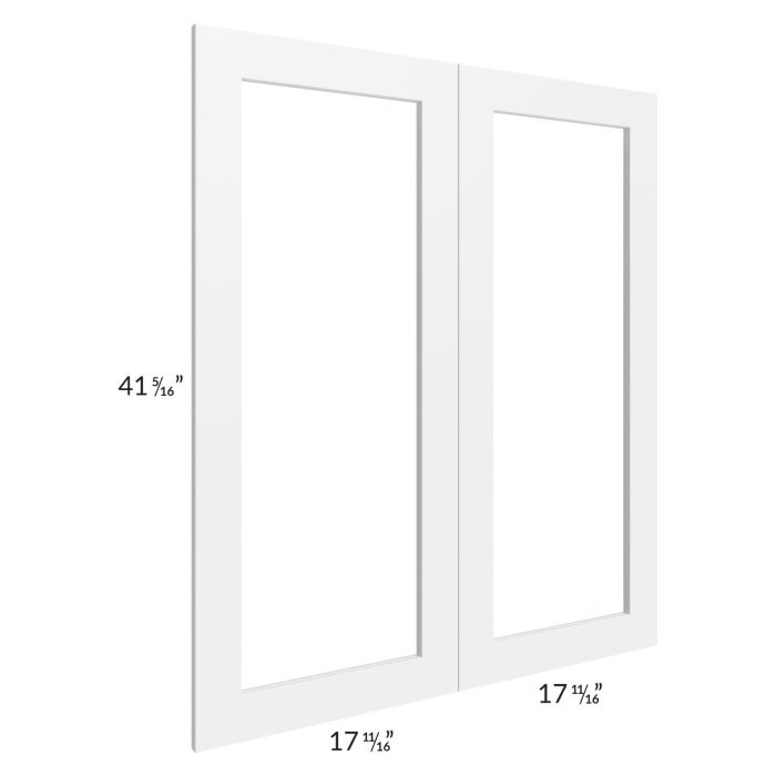 RTA Aspen White Shaker 36" x 42" Glass Door Only with Glass Included