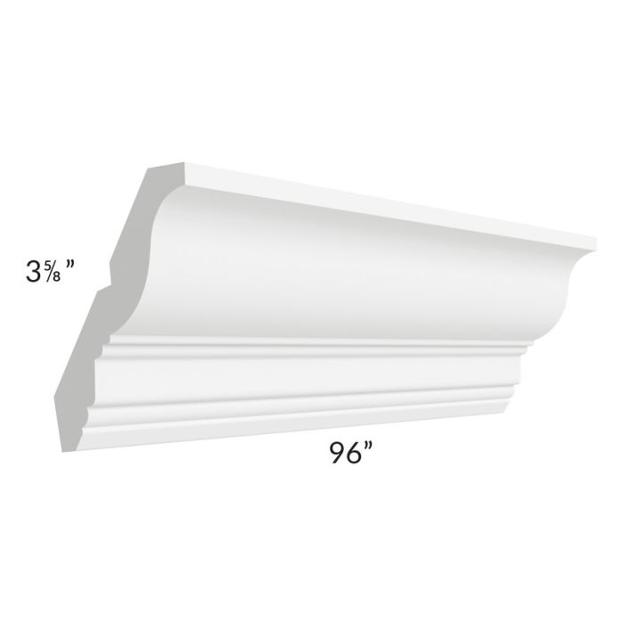 RTA Aspen White Shaker 4-1/2" x 96" Crown Molding - Cut Molding into a 5ft and 3 ft Section