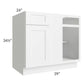 RTA Aspen White Shaker 42"-45" Blind Base Corner Cabinet