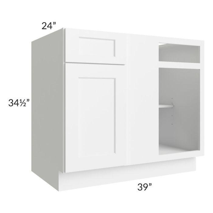 RTA Aspen White Shaker 42"-45" Blind Base Corner Cabinet