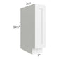 RTA Aspen White Shaker 9" Full Height Door Base Cabinet