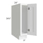 RTA Aspen White Shaker 9" Full Height Door Base Cabinet