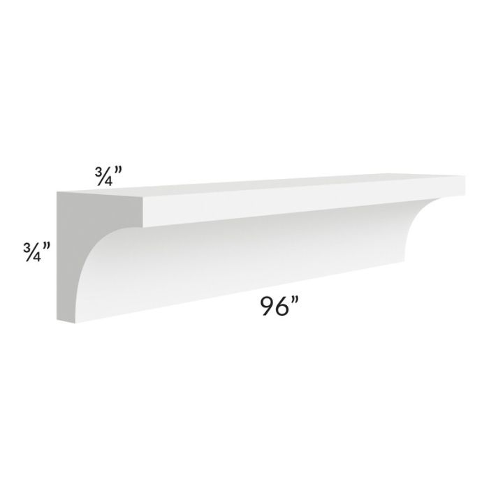 RTA Aspen White Shaker 96" Inside Corner Molding - Cut Molding in Half (Two 4ft Sections)