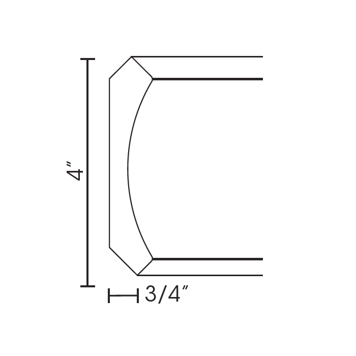 RTA Aspen White Shaker Cove Crown Molding - Cut Molding in Half (Two 4ft Sections)