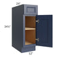 RTA Bayville Blue 12" Base Cabinet with 2 Decorative End Panels