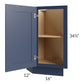 RTA Bayville Blue 12" Base End Cabinet (Left)