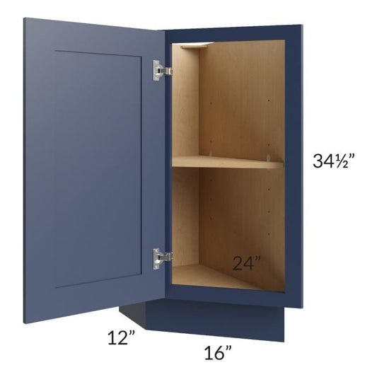RTA Bayville Blue 12" Base End Cabinet (Left)