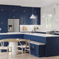 RTA Bayville Blue 15" Base Cabinet with 2 Decorative End Panels and 1 Roll Out Tray