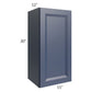 RTA Bayville Blue 15" x 30" Wall Cabinet