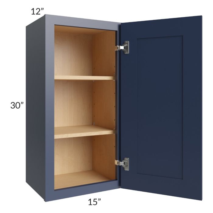 RTA Bayville Blue 15" x 30" Wall Cabinet