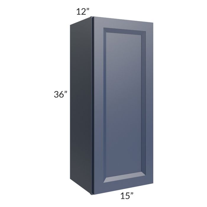 RTA Bayville Blue 15" x 36" Wall Cabinet