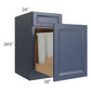 RTA Bayville Blue 18" Trash Pullout Base Cabinet