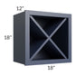 RTA Bayville Blue 18" x 18" Wine Rack Cabinet