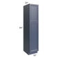 RTA Bayville Blue 18" x 84" Wall Pantry Cabinet with 1 Decorative End Panel and 4 Roll Out Trays