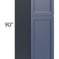 RTA Bayville Blue 18" x 90" Wall Pantry Cabinet with 2 Decorative End Panels and 1 Roll Out Tray