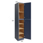 RTA Bayville Blue 18" x 96" Wall Pantry Cabinet with 4 Roll Out Trays