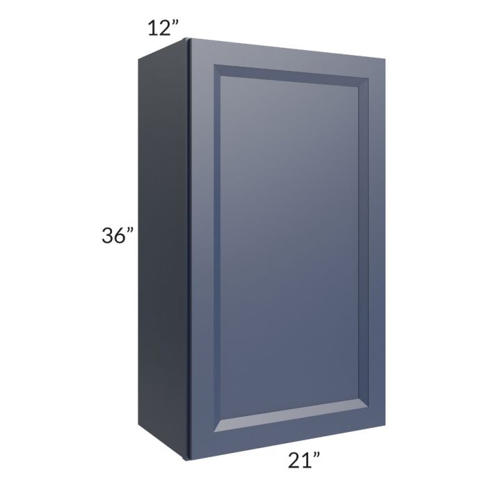 RTA Bayville Blue 21" x 36" Wall Cabinet