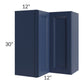 RTA Bayville Blue 24" x 30" Easy Reach Wall Cabinet