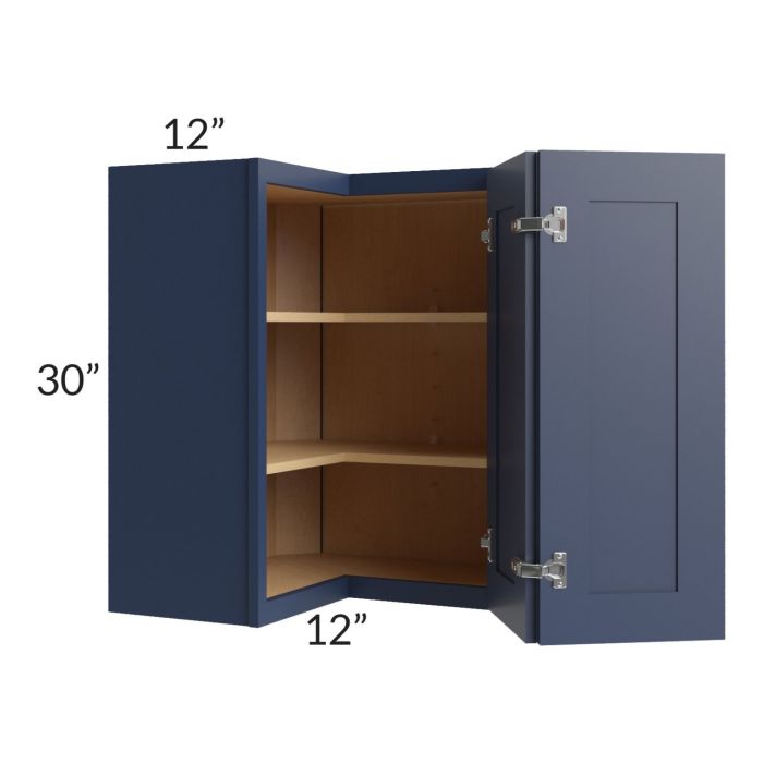 RTA Bayville Blue 24" x 30" Easy Reach Wall Cabinet