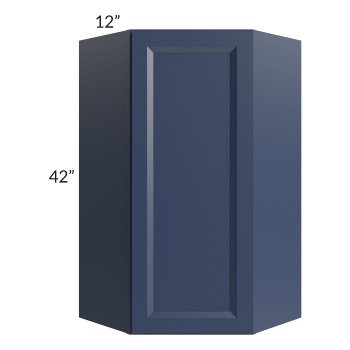 RTA Bayville Blue 24" x 42" Diagonal Corner Wall Cabinet