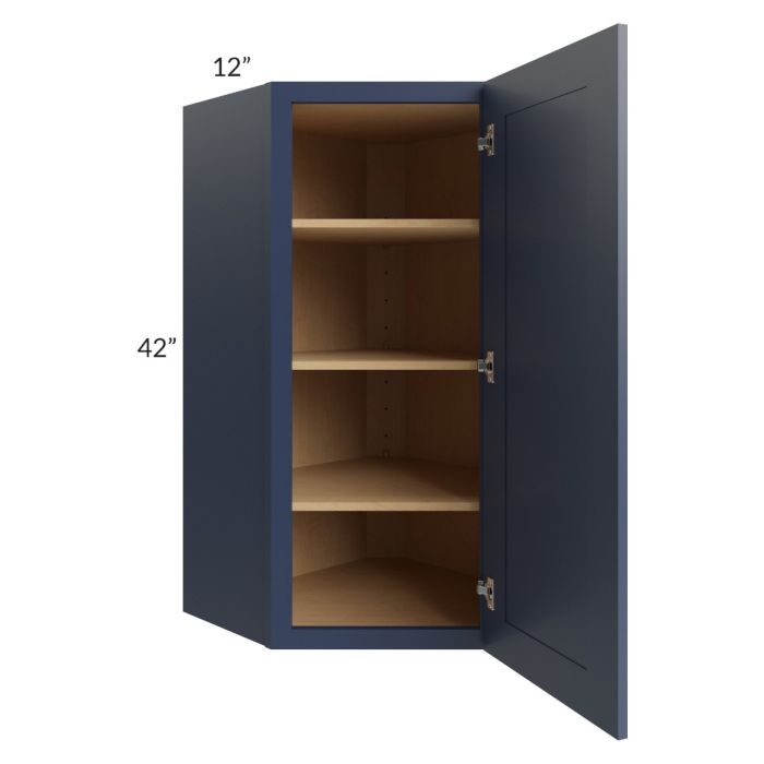 RTA Bayville Blue 24" x 42" Diagonal Corner Wall Cabinet