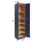RTA Bayville Blue 24" x 96" Wall Pantry Cabinet with 2 Decorative End Panels and 3 Roll Out Trays